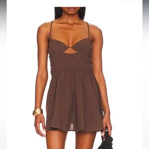 Revolve SNYDs brown mini dress size xs